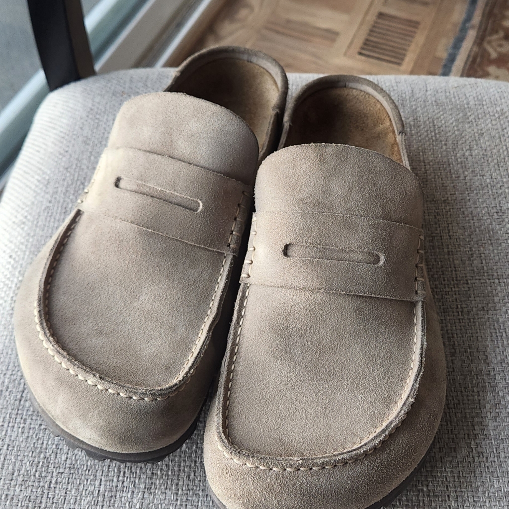 Birkenstock Naples Wrapped Us 11.5, Uk 10.5 Taupe Suede